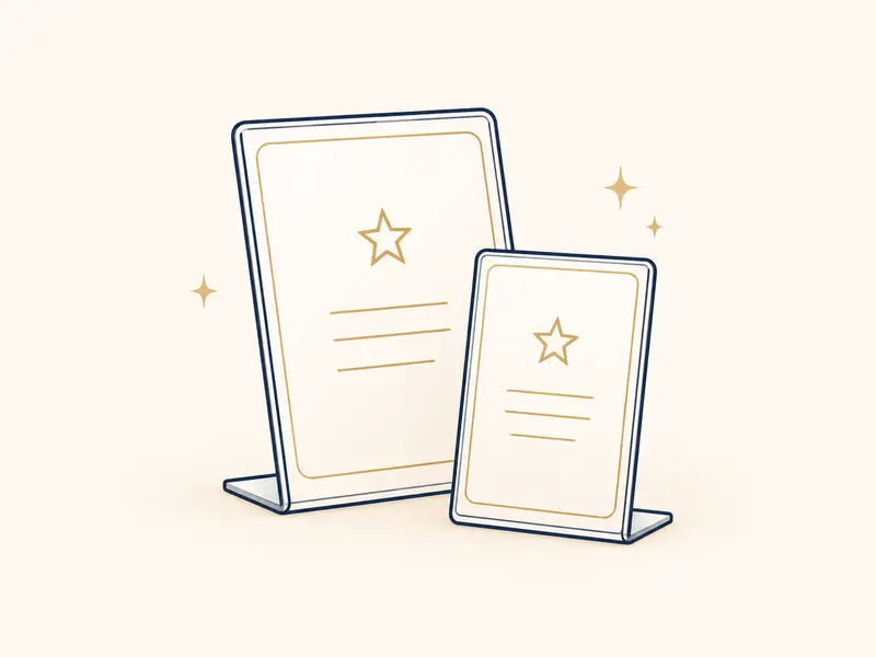 Illustration of editable counter display templates
