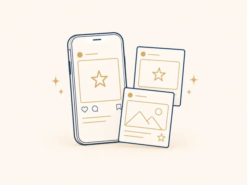 Illustration of social media review templates